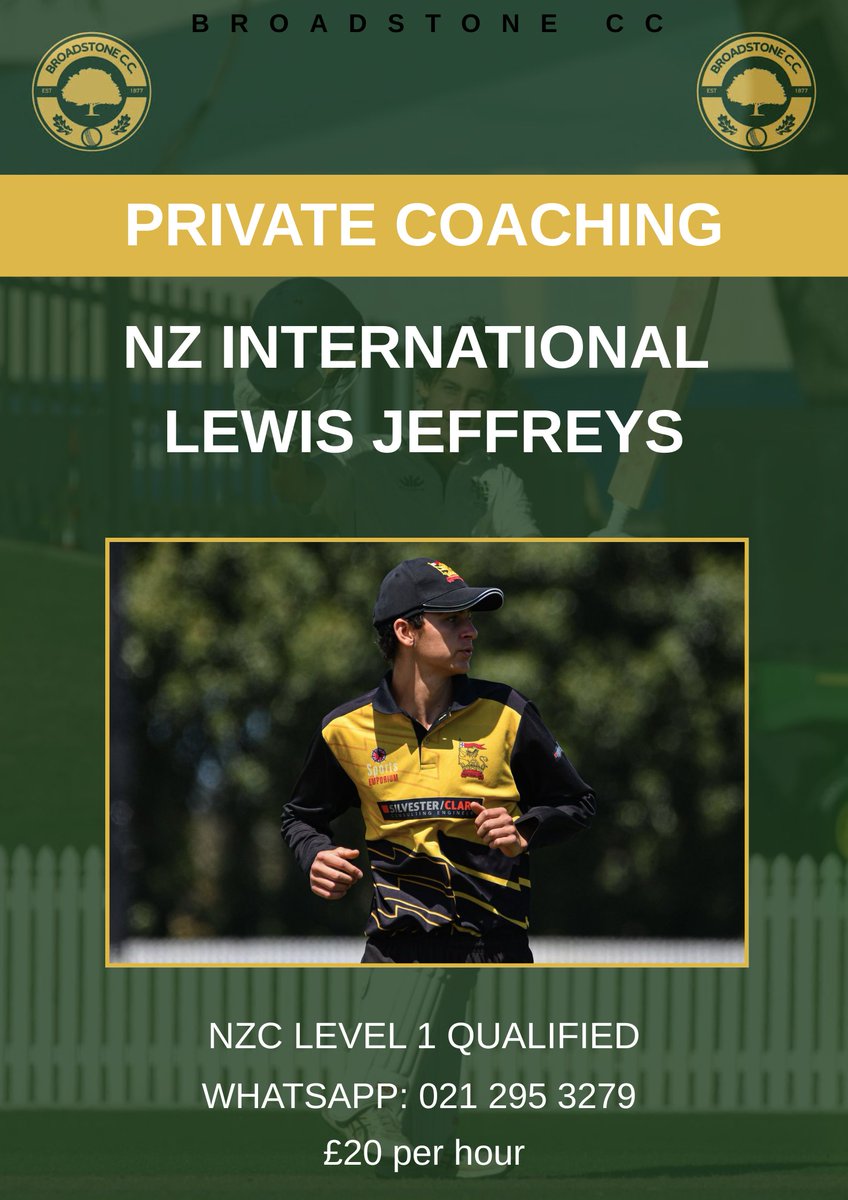 broadstonecc's tweet photo. Private coaching opportunities available through Broadstone CC this summer 🏏

We’re pleased to have both Josh Courtney and Lewis Jeffreys offering 1-2-1 coaching sessions for players looking to develop their game throughout the season.

#upthebadgers https://t.co/3xxXT7ERVc