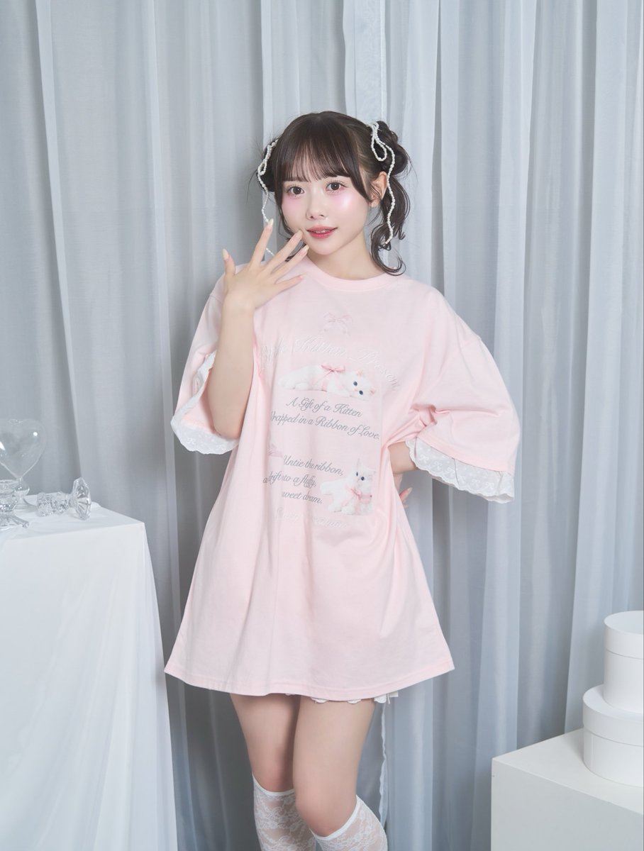 ⠀ ིྀ 𝑛𝑒𝑤 𝑎𝑟𝑟𝑖𝑣𝑎𝑙 ིྀ ピンクのリボンに包まれた猫ちゃん