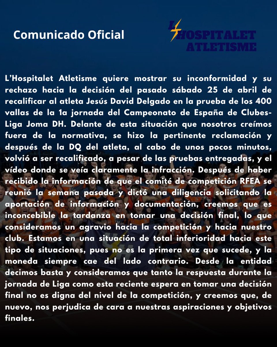 L'Hospitalet Atletisme tweet media