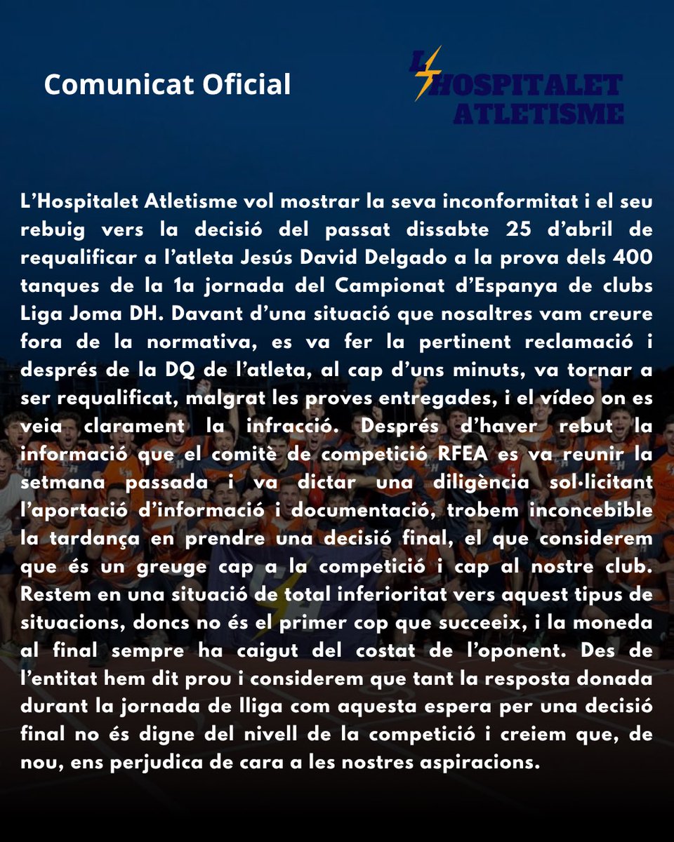 L'Hospitalet Atletisme tweet media