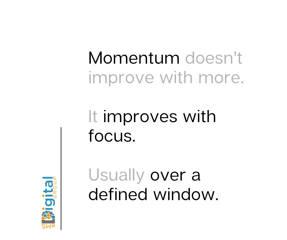 eMSdigital's tweet photo. Momentum improves through focus, not scale

When pipeline performance becomes inconsistent, many organisations respond by expanding activity.

Momentum is not restored by doing more.
It is restored by doing the right things – in the right order.

#RevenueGrowth #PipelineLift https://t.co/S4i2JcrWYe