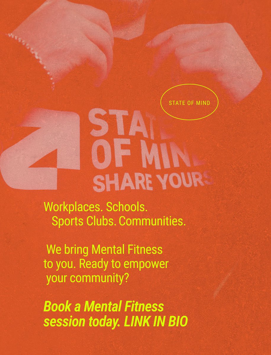 stateofmindsprt's tweet photo. Our STATE OF MIND coaches are dedicated to helping you build #resilience, strengthen your #mentalfitness, and support your overall #wellbeing. 🍃🧠

Click the Link in bio to book your Mental Fitness Session. 🔗💪 #STATEOFMIND #shareyours #mentalfitness #mentalhealth https://t.co/ulxV43vYsh