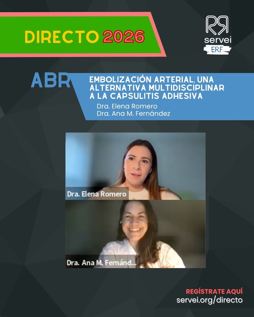 SERVEISoc's tweet photo. 📌 Capsulitis adhesiva: abordaje multidisciplinar

Si te perdiste el último #dIRecto del @SERVEI_ERF, ya lo tienes disponible en nuestro canal de YouTube.

➡️ https://t.co/SlksgC6Bzn

#RadiologiaIntervencionista #IRad #FOAMIR #capsulitisadhesiva https://t.co/TNfPYR8Fc0