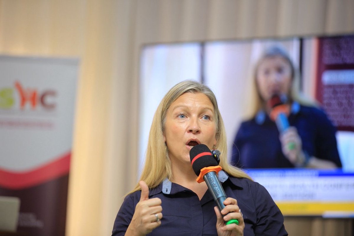 OwnYourFutureUG's tweet photo. 🩺✨ The Chief Guest @kristineblokhus (@UNFPAUganda ) also highlighted a silent reality on many campuses; students avoiding health services because of stigma and fears around confidentiality.

A healthy campus must also be a safe and trusted space for every student 🌍💙

#UNSHC26 https://t.co/1IyQWyjOhb