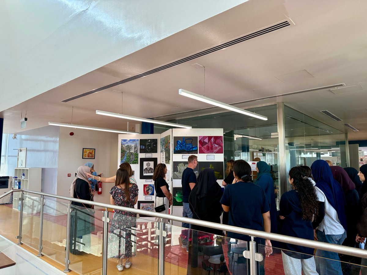 ABISOman's tweet photo. A great morning at ABIS! Our Parent Coffee Morning combined with the Grade 11 DP Art Exhibition, with students confidently sharing their work. Wonderful to see creativity and community come together. #ABIS #DPArt #IBContinuum https://t.co/VzfwVelccS