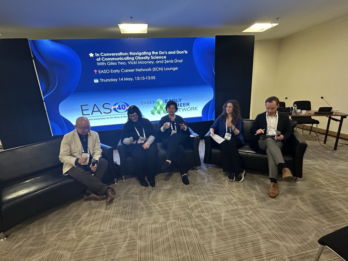 EASOobesity's tweet photo. “If I want to stay within my field, which is obesity,  I need to do *more* than just my science —  I need to communicate science” 

@GilesYeo in the ECN now for an important session on communicating science 🧬

Join us! #ECO2026
