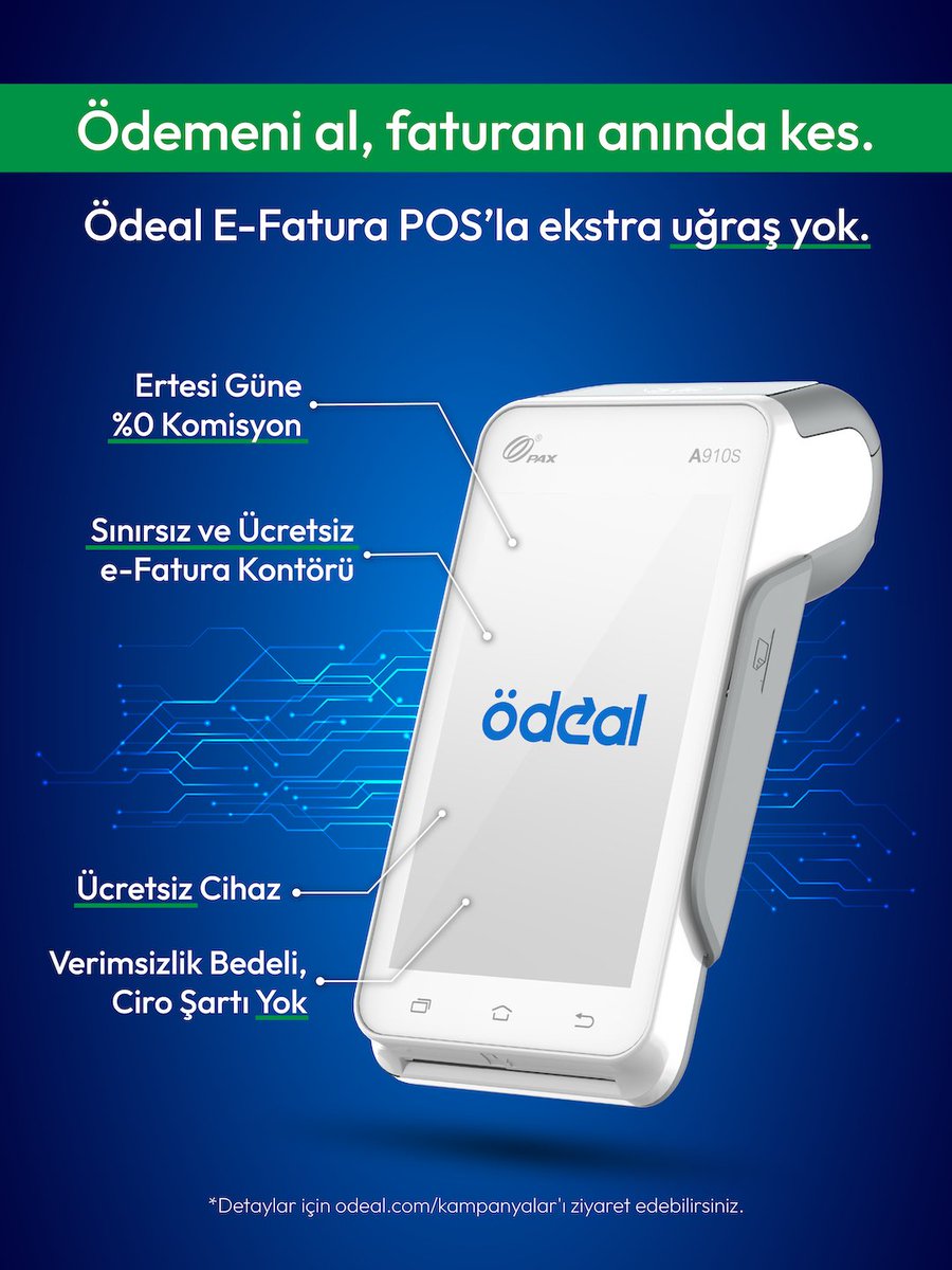 odealpos's tweet photo. Ödeme alırken aynı anda faturanı kes, işin kesintisiz ilerlesin.

E-Fatura POS’la tahsilat ve fatura süreçlerini tek cihazda birleştir, ekstra uğraşla vakit kaybetme. 👇
https://t.co/xAQ8FPWeM8 https://t.co/ByEHbaG13n