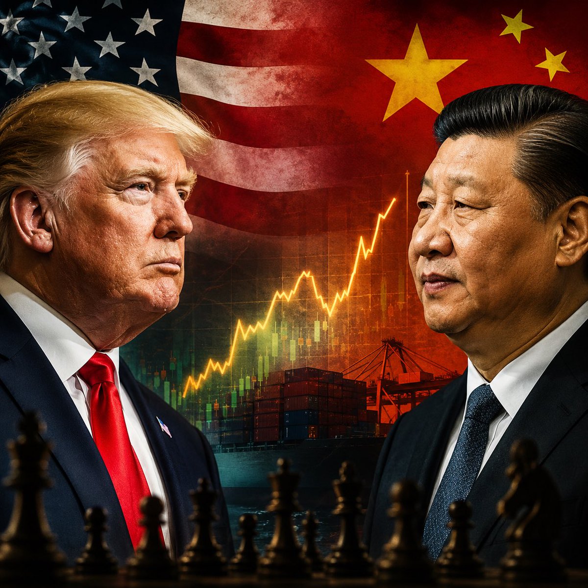 MoneymindF's tweet photo. Markets are climbing but everyone knows this Trump-Xi meeting could change EVERYTHING. 

Trade tensions, AI competition and Tariffs. Wall Street is betting this summit doesn’t go badly. Because if it does, volatility could come back fast. 

Do you think this meeting helps AI stocks or hurts them?