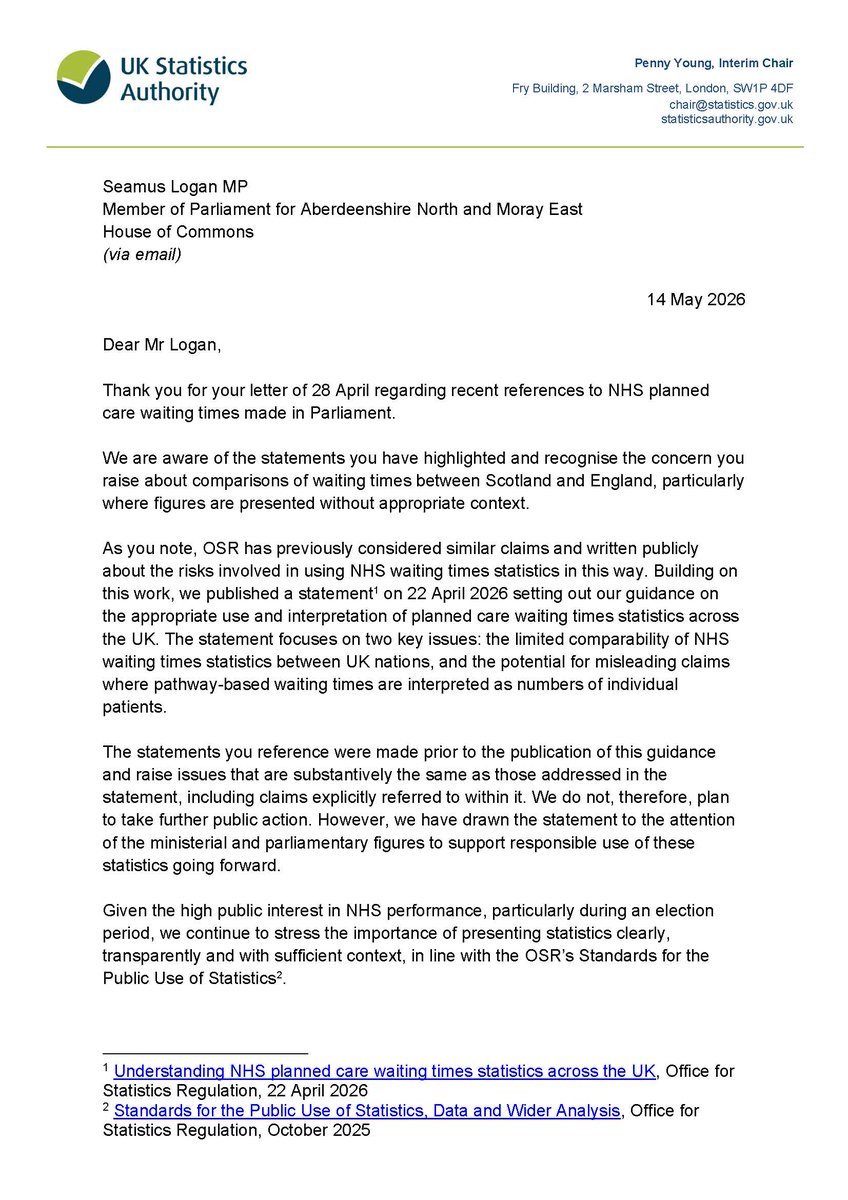 UK Statistics Authority tweet media