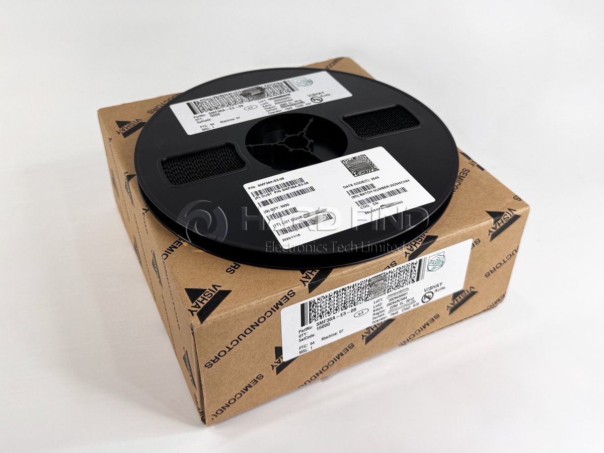 _hardfind's tweet photo. SMF36A-E3-08 Ready in Stock🔥
Vishay 36V TVS diode for ESD &amp; transient voltage protection.
Original parts | Stable supply | Quick shipment
Get a quote now: bubbles@hardfindelectronics.com
#SMF36A #TVS #ElectronicsComponents https://t.co/PYdM2EzcYZ