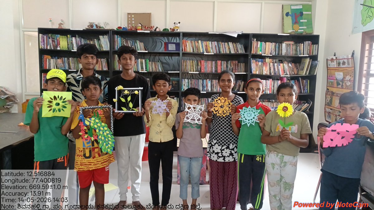 chethu_cha15598's tweet photo. Today paper craft activities.
#rurallibrary #publiclibrary #craft #activities @readingkafka @cmcaindia https://t.co/urlBptlQU5