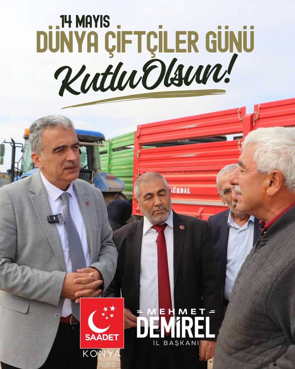 saadetpartisi42's tweet photo. Dünya Çiftçiler Günü kutlu olsun! https://t.co/9sGuqWLj4E