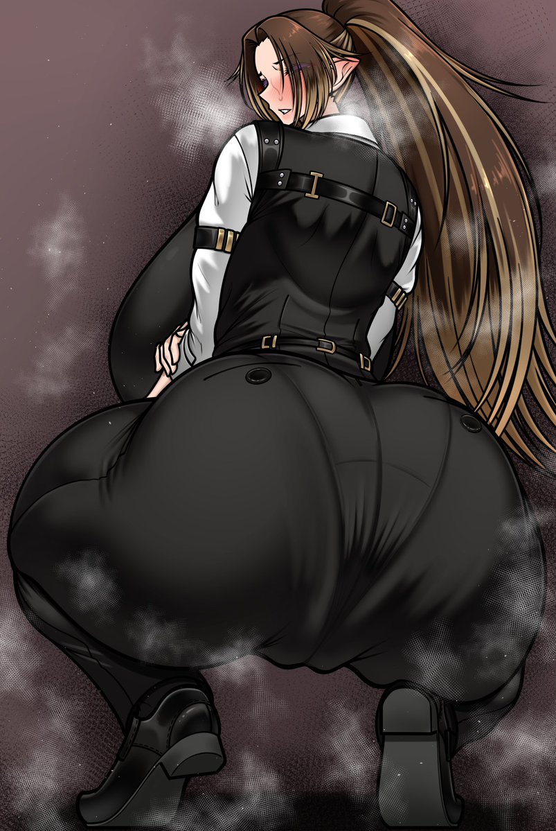 【Skeb】高身長デカ尻エルフお姉さん 