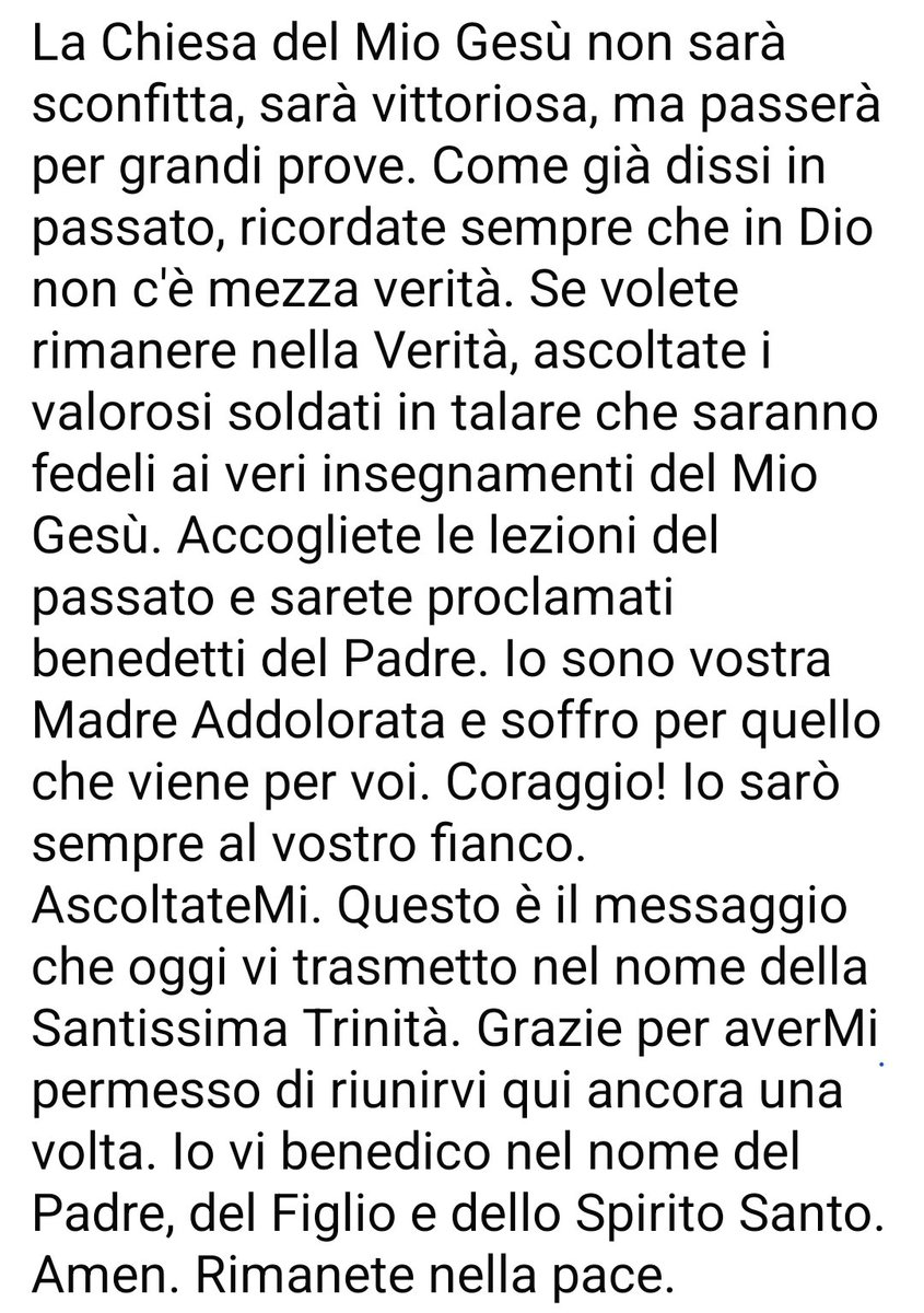 antonaccigabria's tweet photo. URGENTISSIMO MESSAGGIO DELLA MADONNA AL MONDO!!! (ASCOLTATELA) "ANGUERA" 13/05/2026 🙏🙏🙏 https://t.co/WBTRq8iNaj