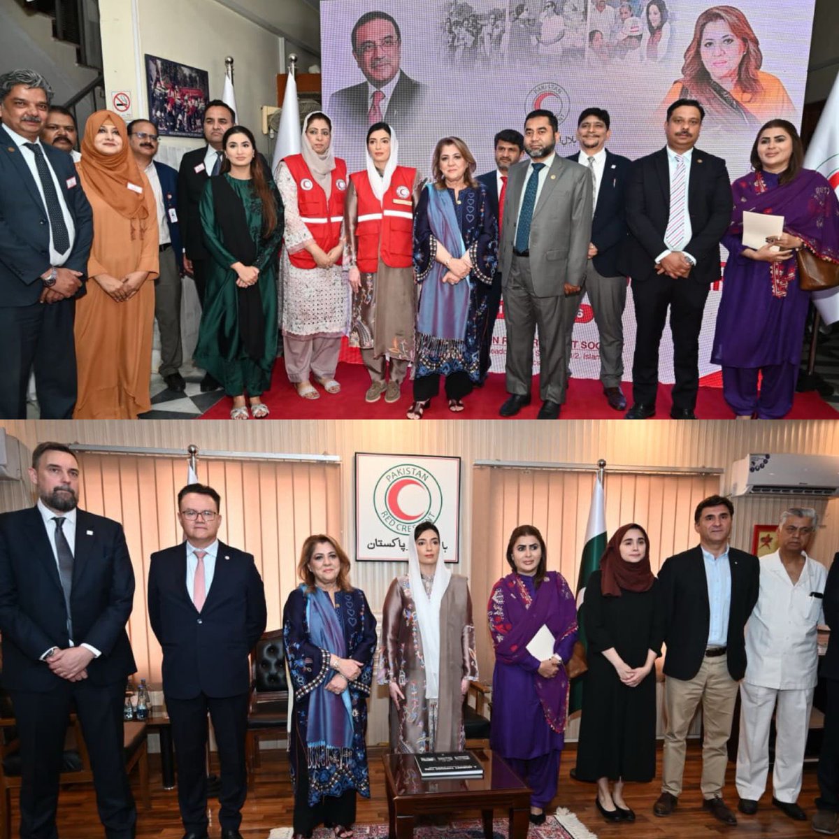 DaniYalkhan1PPP's tweet photo. First Lady @AseefaBZ , MNA, met with Chairperson PRCS, Mrs. Farzhana Naek. She was briefed on PRCS youth initiatives, including nationwide youth clubs, mentorship programs for volunteers, &amp; library facilities designed to benefit university students. 🇵🇰
#YouthEmpowerment
#PRCS https://t.co/gxYy0xBLpy