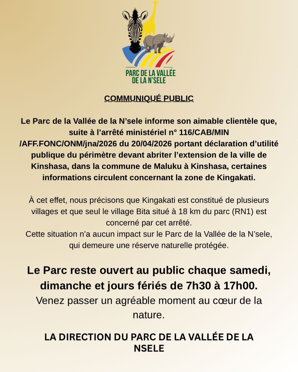 Parc de la Vallée de la N’Sele tweet media