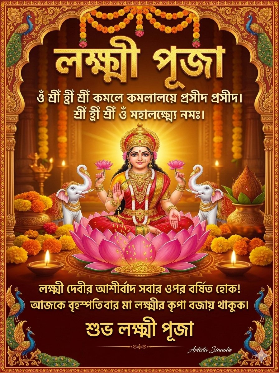 sanjoyarisngsun's tweet photo. আজ লক্ষ্মীবার, মা লক্ষ্মীর কৃপা ও আশীর্বাদ সবার ওপর বর্ষিত হোক। সুখ, শান্তি ও সমৃদ্ধিতে ভরে উঠুক সবার জীবন। 🙏✨#LakshmiPuja #ThursdayDevotion #শুভ_লক্ষ্মী_পূজা #PeaceAndProsperity https://t.co/pPIred532J