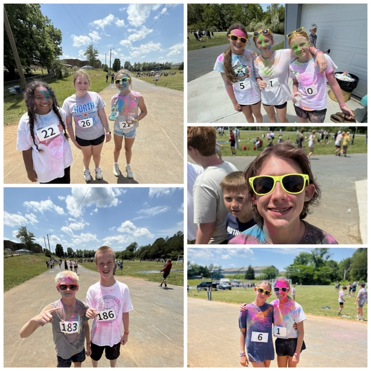 northmiddlestar's tweet photo. 🎨🏃‍♀️☀️ Another unforgettable day in #NorthNation at our annual Beta Club Color Run! Students had a blast racing through clouds of color, enjoying 🍦 ice cream, 🍧 snowcones, and getting just the right amount of messy! 😆💙❤️ #StarFamily #BetaClubFun https://t.co/y9bsdybpg7