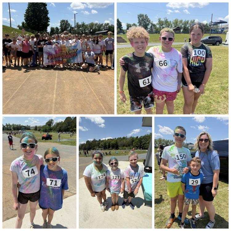 northmiddlestar's tweet photo. 🎨🏃‍♀️☀️ Another unforgettable day in #NorthNation at our annual Beta Club Color Run! Students had a blast racing through clouds of color, enjoying 🍦 ice cream, 🍧 snowcones, and getting just the right amount of messy! 😆💙❤️ #StarFamily #BetaClubFun https://t.co/y9bsdybpg7