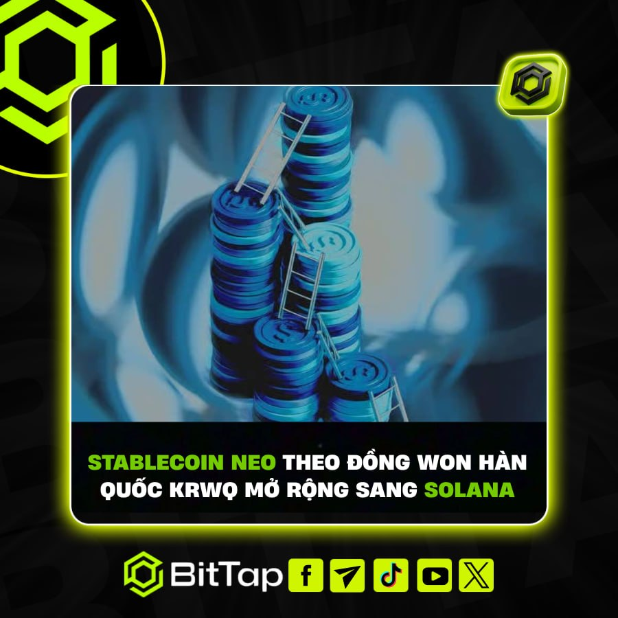 BitTapVN's tweet photo. STABLECOIN NEO THEO ĐỒNG WON HÀN QUỐC KRWQ MỞ RỘNG SANG SOLANA

✔️KRWQ, stablecoin neo giá theo đồng won Hàn Quốc, thông báo mở rộng sang blockchain Solana. Dự án được phát triển bởi IQ hợp tác cùng Frax cho biết việc triển khai trên Solana sẽ giúp KRWQ trở thành tài sản thanh toán cốt lõi cho thanh khoản đồng won trong hệ sinh thái blockchain.