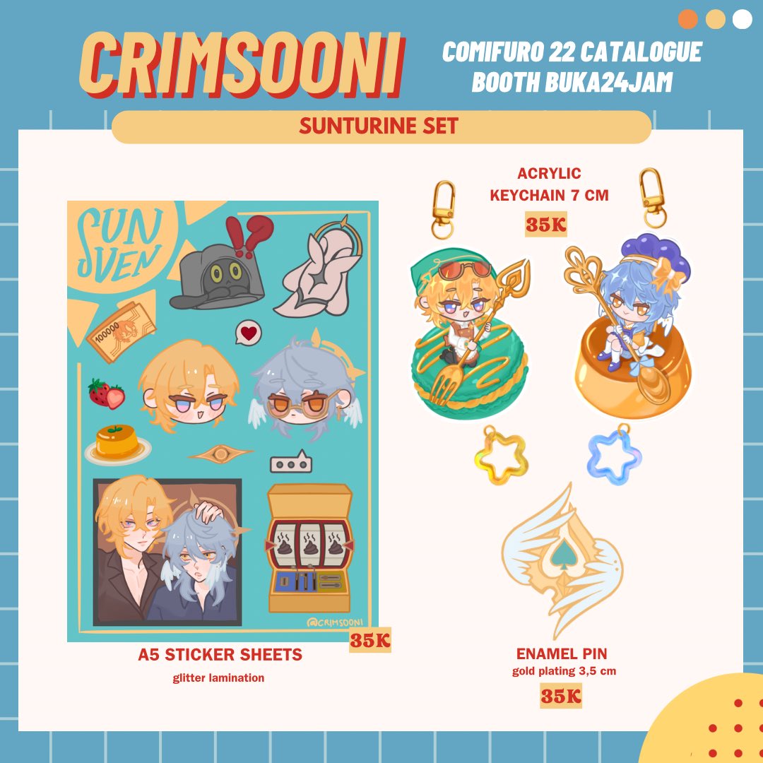 crimsooni's tweet photo. 🎉 [CF22 CATALOGUE] CRIMSOONI
🗓️ SUNDAY 17 MAY [DAY 2 ]
📌 Booth: N-30  (BUKA24JAM)

Fandom: HSR / Phainaxa
 📎🩵&amp; 🔁 appreciated!

#CF22 #CF22catalogue #comifuro22 https://t.co/VL2DniP3lO