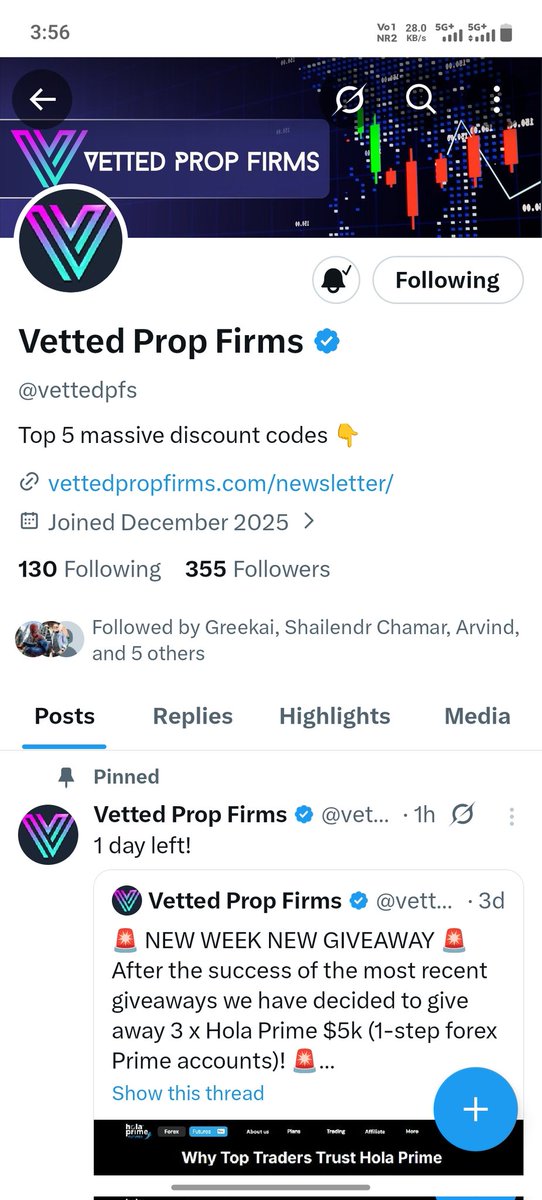 NARSINGHKUMA's tweet photo. @vettedpfs @HolaPrimeGlobal @Arvind841268 @chamar28028 @DailyPropfirm
"Hola Prime"
#propfirms #propfirmgiveaway #propfirmcompetition #propfirm #bestpropfirms #proptrading #forex #cryptoproptrading #stocktrading #forextrading
Thanks for opportunity https://t.co/3kgjRgPOeR