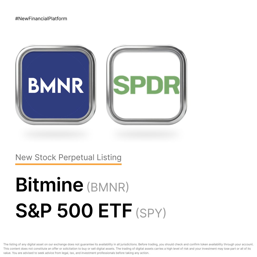 @Bybit_Official ayaa tweet muhiim ah ka qoray $BMNRUSDT $SPYUSDT $BMNR $SPY