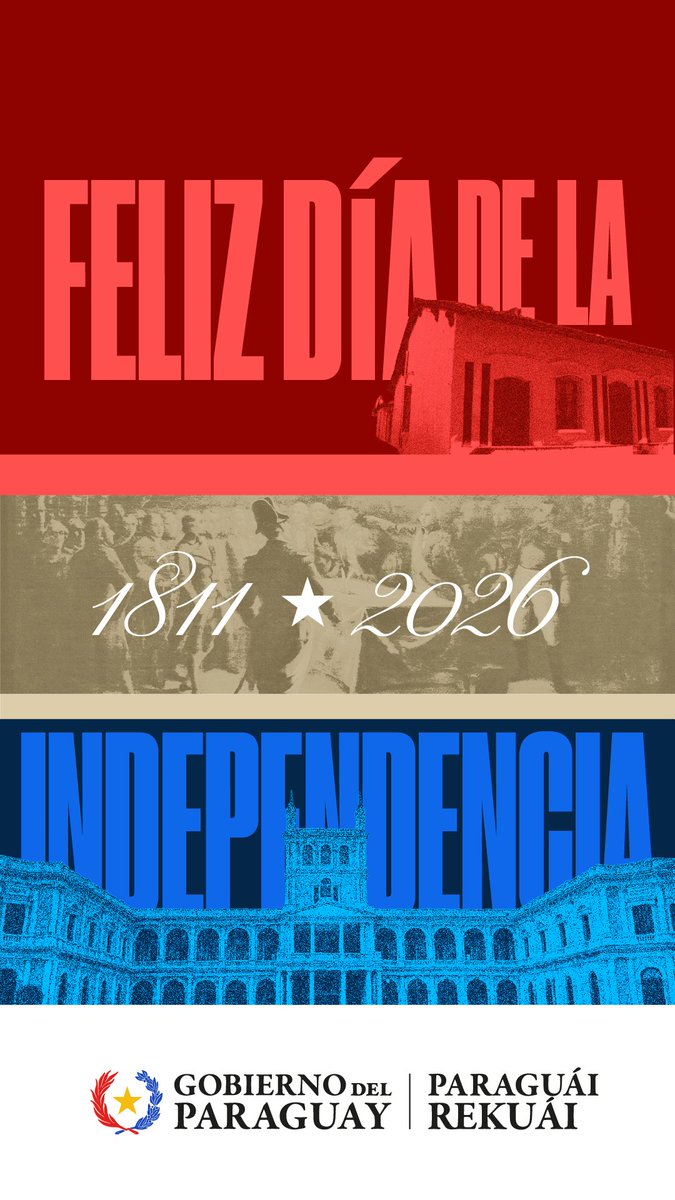conacompy's tweet photo. Celebramos con orgullo los 215 años de nuestra gesta libertadora. Hoy honramos el legado de soberanía de nuestros próceres, reafirmando nuestro compromiso diario con el desarrollo, la transparencia y el bienestar de cada paraguayo. https://t.co/R1N9KBXQlJ