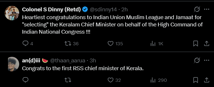 Ballknower21's tweet photo. The  sanghis and commies are equally mad this confirms that UDF made the right choice https://t.co/kde9IDzYYJ