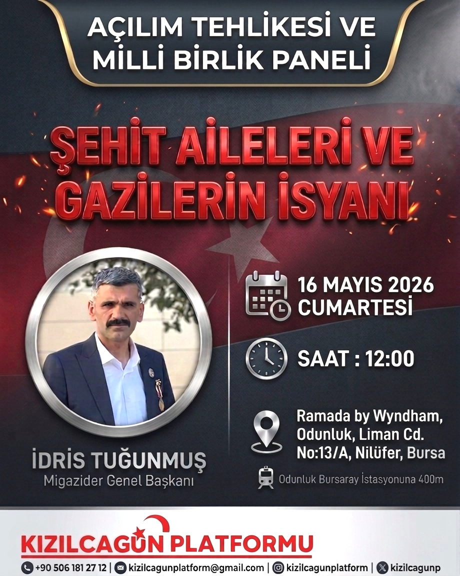 CVPBURSA's tweet photo. 16 Mayıs Cumartesi günü saat 12:00'da Açılım Tehlikesi ve Milli Birlik Paneline tüm halkımız davetlidir. https://t.co/unL8opiUgJ