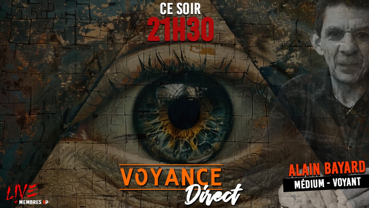 ParanormalesRP's tweet photo. Que vous réserve votre vie future ?
Amour, avenir, travail… Alain répondra à toutes vos questions ce soir à 21h30, en direct sur YouTube dans l’émission « Voyance Direct ». #voyanceenligne https://t.co/Bvhbf2aFUV