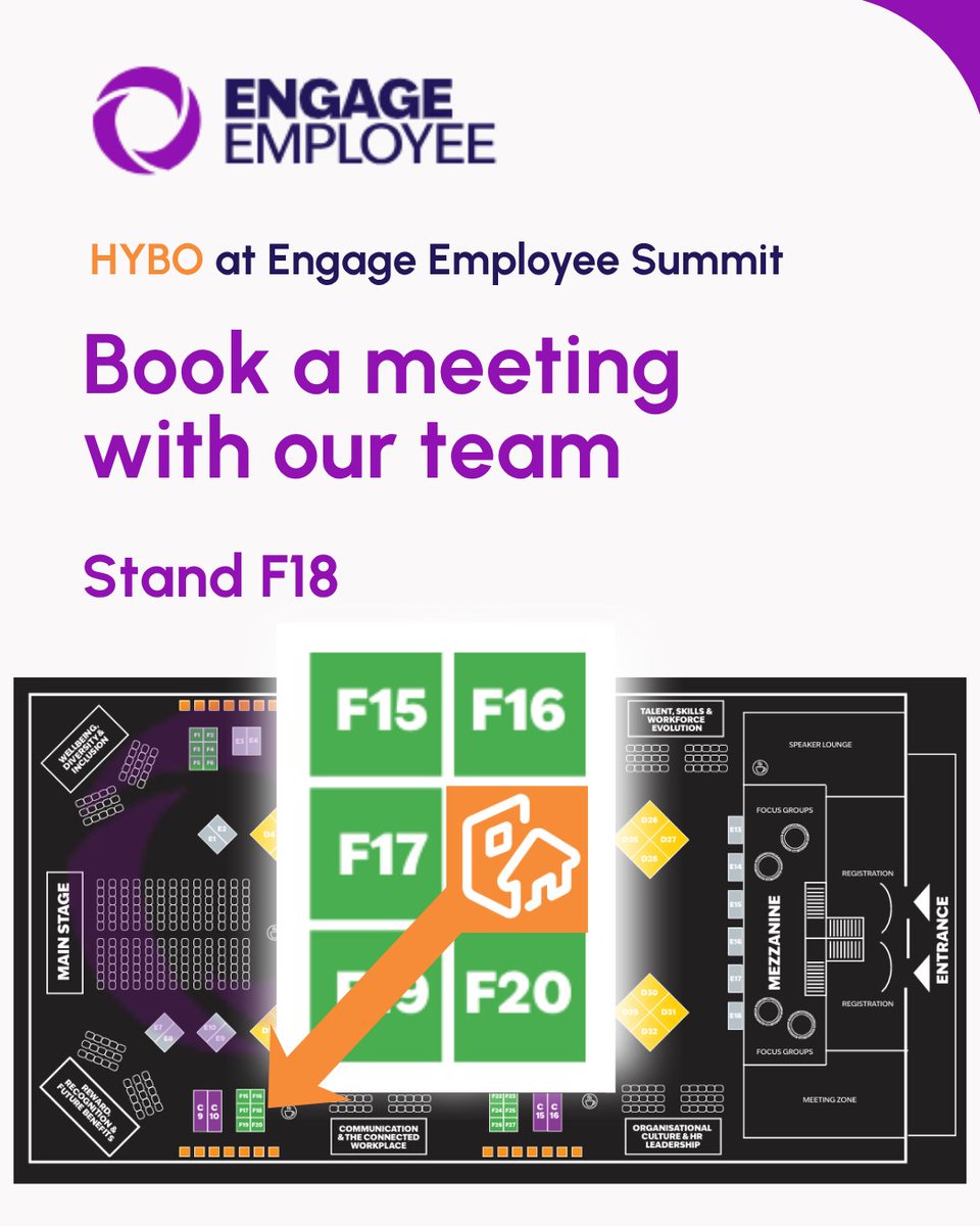 hybo_app's tweet photo. 🚀 Encuentra a Hybo en el Engage Employee Summit London
📍 Evolution London
📌 Stand F18

Nos vemos en Londres 🇬🇧

#EngageEmployeeSummit #EmployeeExperience #WorkplaceExperience #FutureOfWork #HybridWork #SaaS #Hybo https://t.co/ssIOh6YE0q