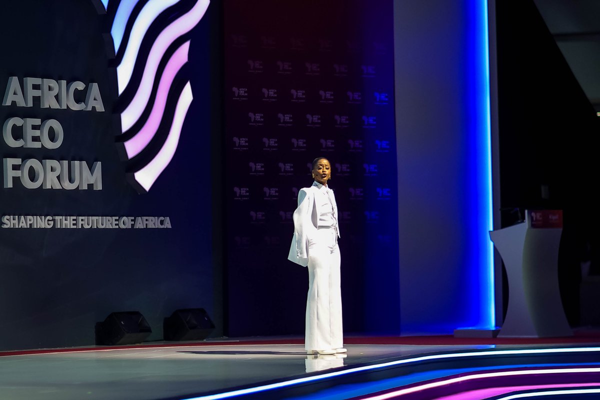 africaceoforum's tweet photo. 🎶 One voice, one stage, one continent rising. Malaika lifts the #ACF2026 floor in Kigali. #AfricaCEOForum https://t.co/hvD3iKOc6j