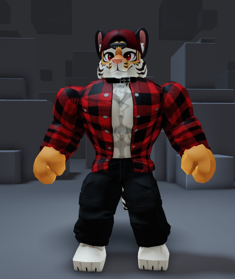 mastermind_jake's tweet photo. YOOOOOOO lil update but I made my Tiger sona in Roblox!!!

Thanks to the biggest cooty @BigOlRex!!!🧡🦖 for helping me get the eyes to make him complete!! 🐯🧡

#Tiger #Furry #Roblox #Avatar https://t.co/ENxukM6GFG