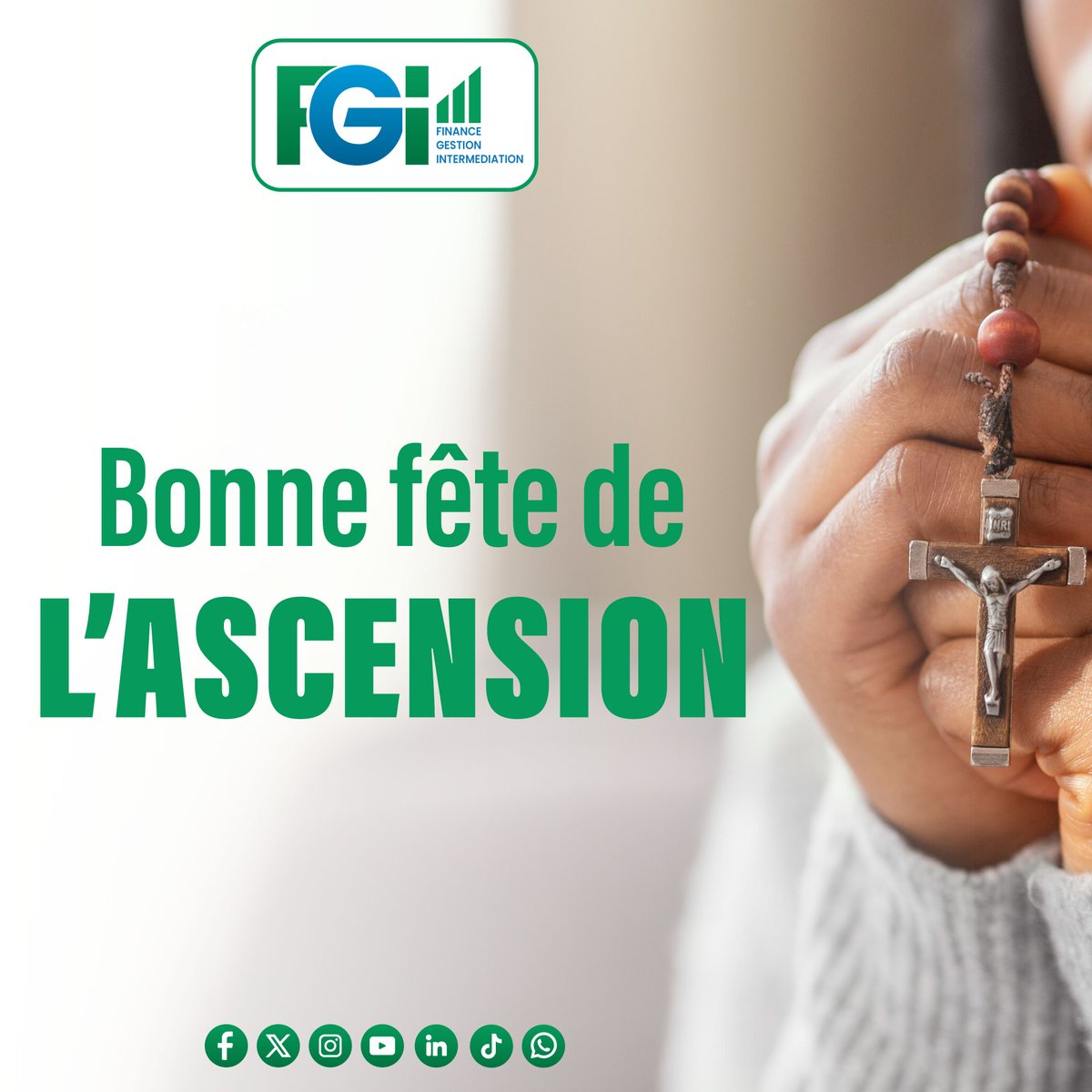 BourseFgi's tweet photo. Finance Gestion et Intermédiation souhaite une bonne fête de l'Ascension à toute la communauté chrétienne! https://t.co/zdIOLf91YP