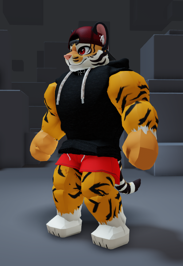 mastermind_jake's tweet photo. YOOOOOOO lil update but I made my Tiger sona in Roblox!!!

Thanks to the biggest cooty @BigOlRex!!!🧡🦖 for helping me get the eyes to make him complete!! 🐯🧡

#Tiger #Furry #Roblox #Avatar https://t.co/ENxukM6GFG