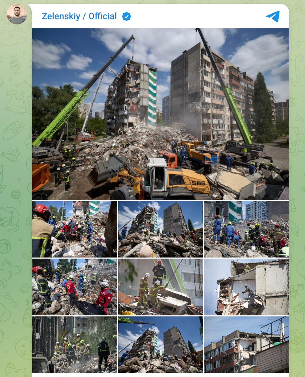 nexta_tv's tweet photo. ❗️Russia’s Defense Ministry claimed it carried out a “massive retaliatory strike” against Ukrainian defense industry facilities and military airfields

The ministry said the attack allegedly involved Kinzhal missiles.

Retaliation for what exactly? For the fact that Ukraine exists?

In response, Volodymyr Zelensky said Ukraine would deliver a “fair response” to the massive Russian strikes and called for stronger sanctions pressure on Moscow.

“Russia must feel the consequences of its terror. It is important that the world does not stay silent and stands with Ukraine,” Zelensky wrote.
