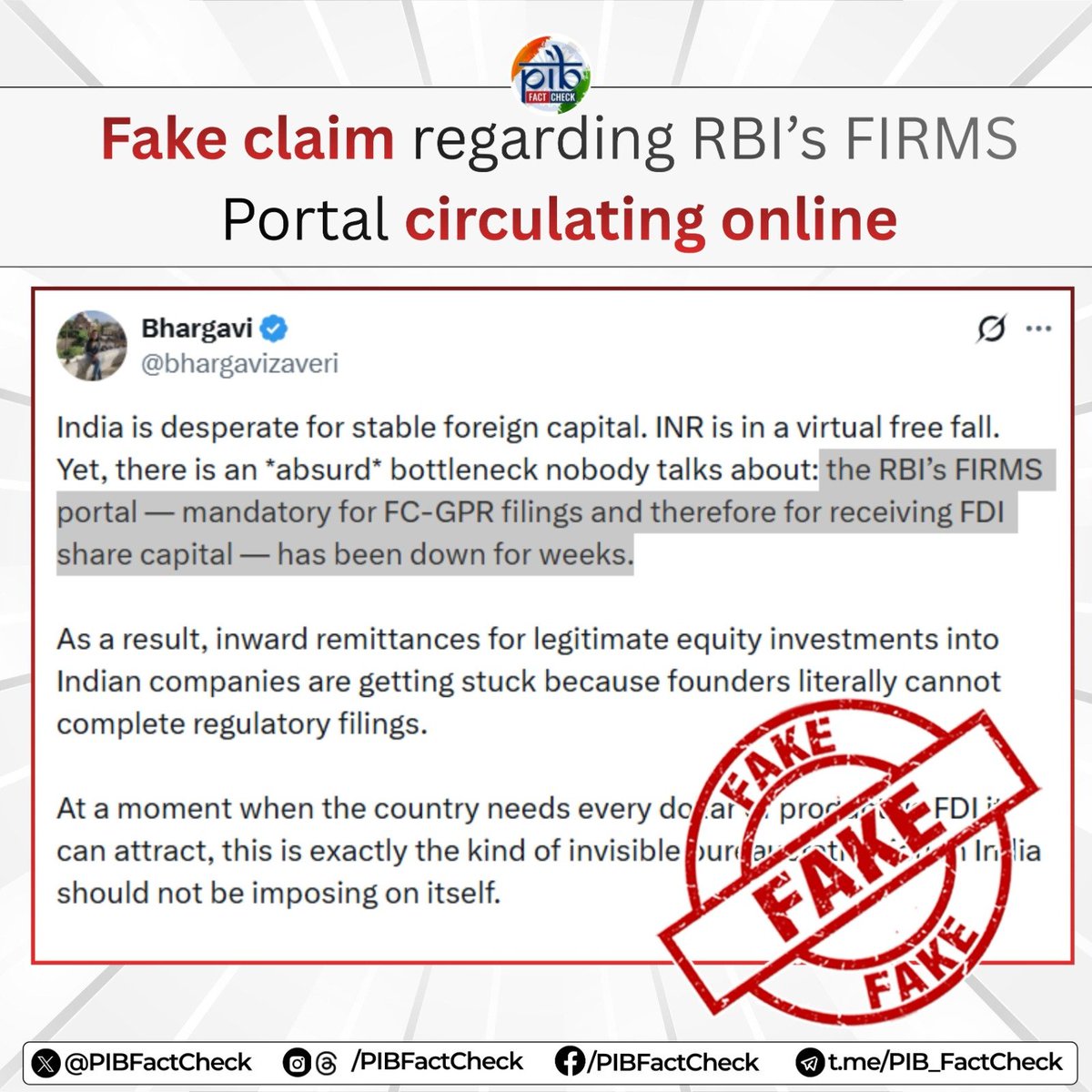PIB Fact Check tweet media