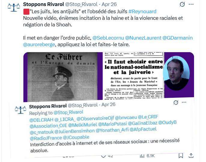 Vincent Reynouard tweet media