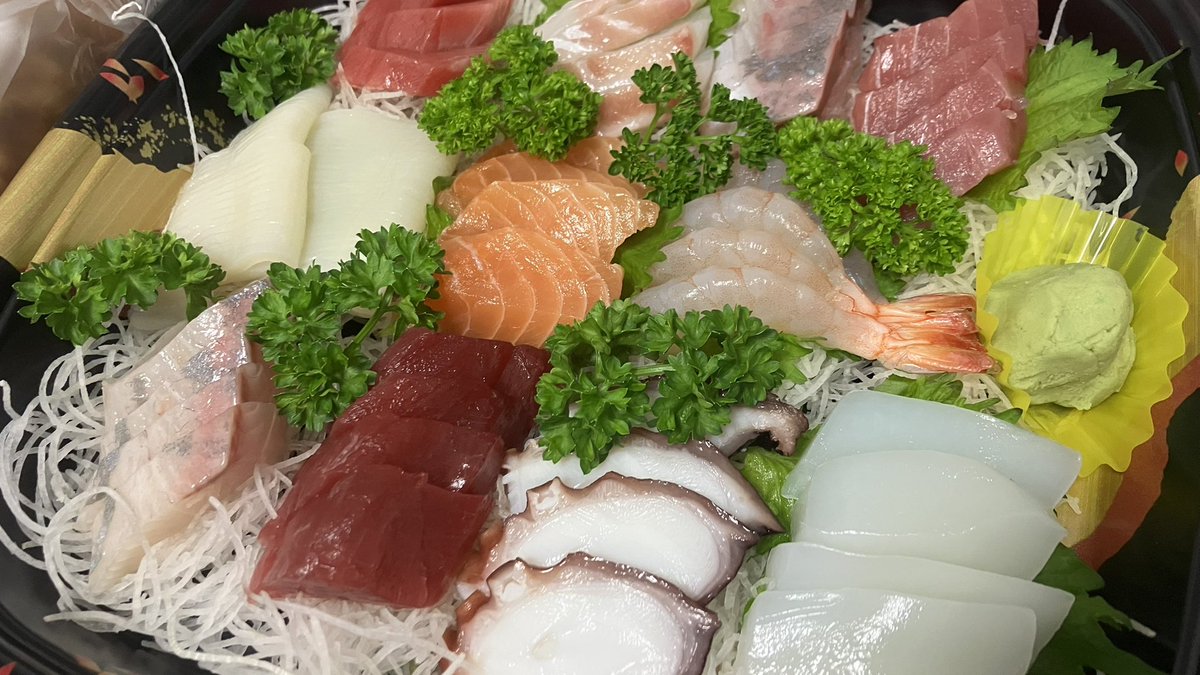 今夜はお刺身だぁ🐟