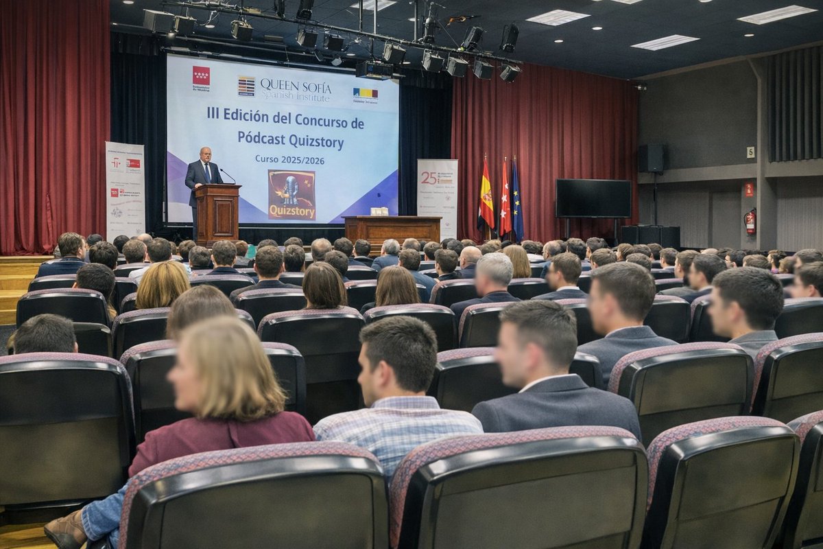 RDeducamadrid's tweet photo. Entrega de Premios de la III edición del concurso de pódcast Quizstory.
https://t.co/lfUWlANkWH
#IF_CMadrid https://t.co/VciGdAfMZV