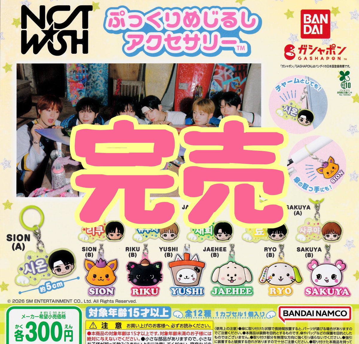 ❌完売のお知らせ❌】 ⭐️ NCT WISH ぷっくりめじるしアクセサリー