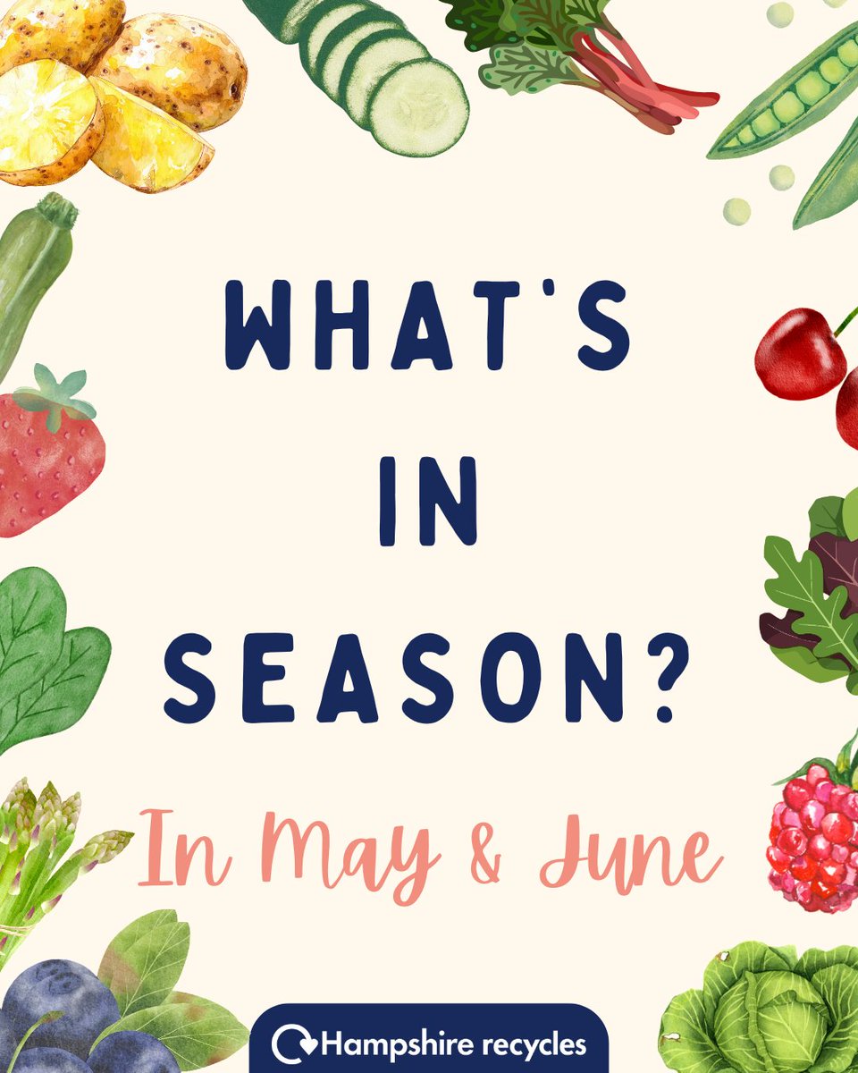 RecycleHants's tweet photo. 🌷 Eat Seasonally This Spring! 🐝
Enjoy fresher, tastier produce that’s packed with nutrients, supports local farmers, and is kinder to the planet 🌍
Bonus: it’s often cheaper too! 🥕🍎 #HampshireRecycles https://t.co/PI0xEXqm8w