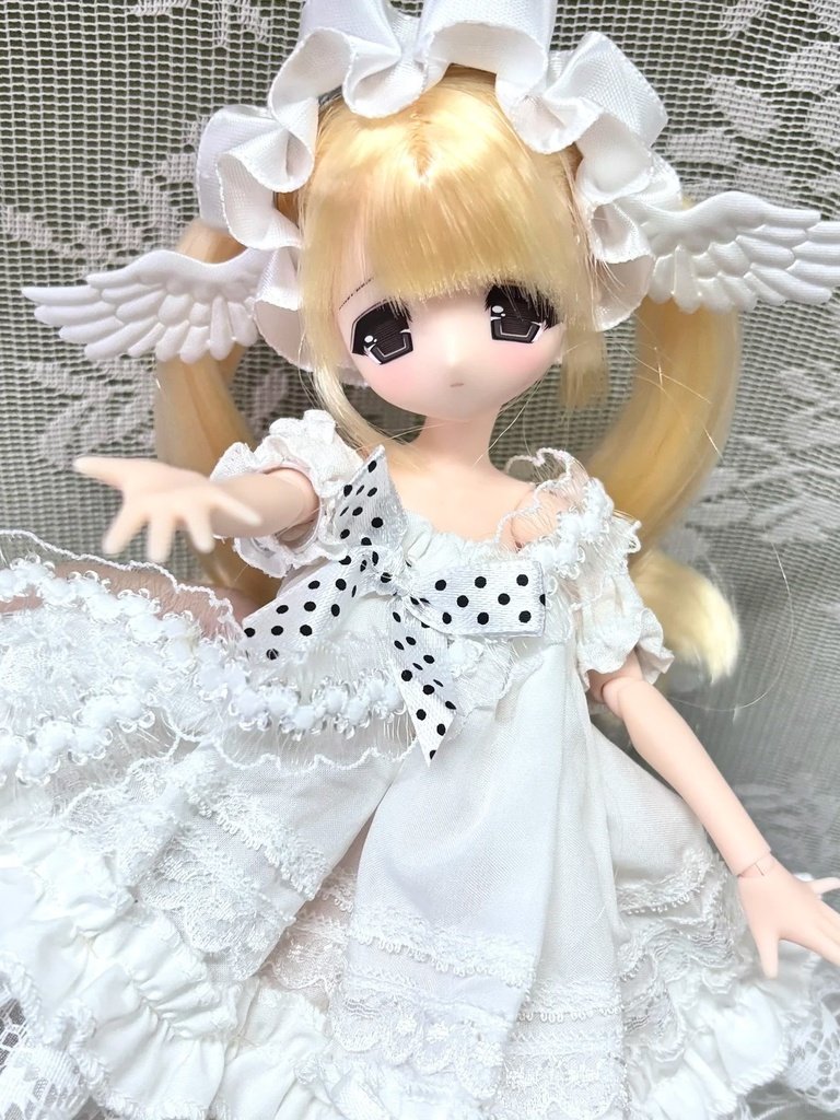 ペンたん　1/20ドール　ウェディング　ハンドメイド 𓋫 𓏴𓏴 𓏵‧₊新作情報₊‧𓏵 𓏴𓏴𓋫 ꒰Anglacatt 天使にゃん SS01