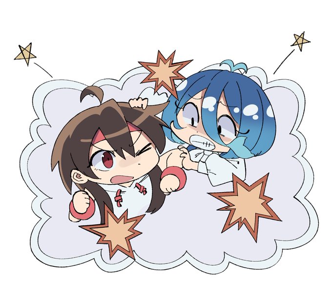 よそ様のバトル漫画キャラお借りして超かっこいい凄まじいバトルシーン描きました 1/2 