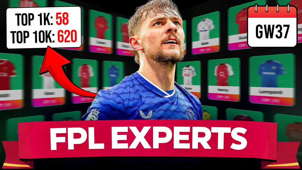 FPLFocal's tweet photo. 📽 New Video!
💥 FPL GW37 EXPERTS TEAM 
👉 https://t.co/ODZQ2j7a0G 

Ranks:
🔹 1 x Champion 🏆
🔹 5 x Top 100
🔹 58 x Top 1K
🔹 620 x Top 10K https://t.co/xFJE4oUDNq