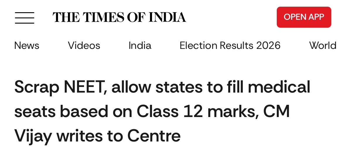 Amara_Bengaluru's tweet photo. Dear @siddaramaiah @CMofKarnataka - You must demand to abolish NEET. 
Newly Elected TN CM has said the right thing. Let each state fill the medical seats on its own. Karnataka as an example filled Medical seats through our own CET. Karnataka has produced world class doctors over years. We have build great Hospital network as well. karnataka is the most sought destination for Medical tourism too.
Bottomline: We have been a model state in Medical Science much before NEET came. We dont need that. Period.
