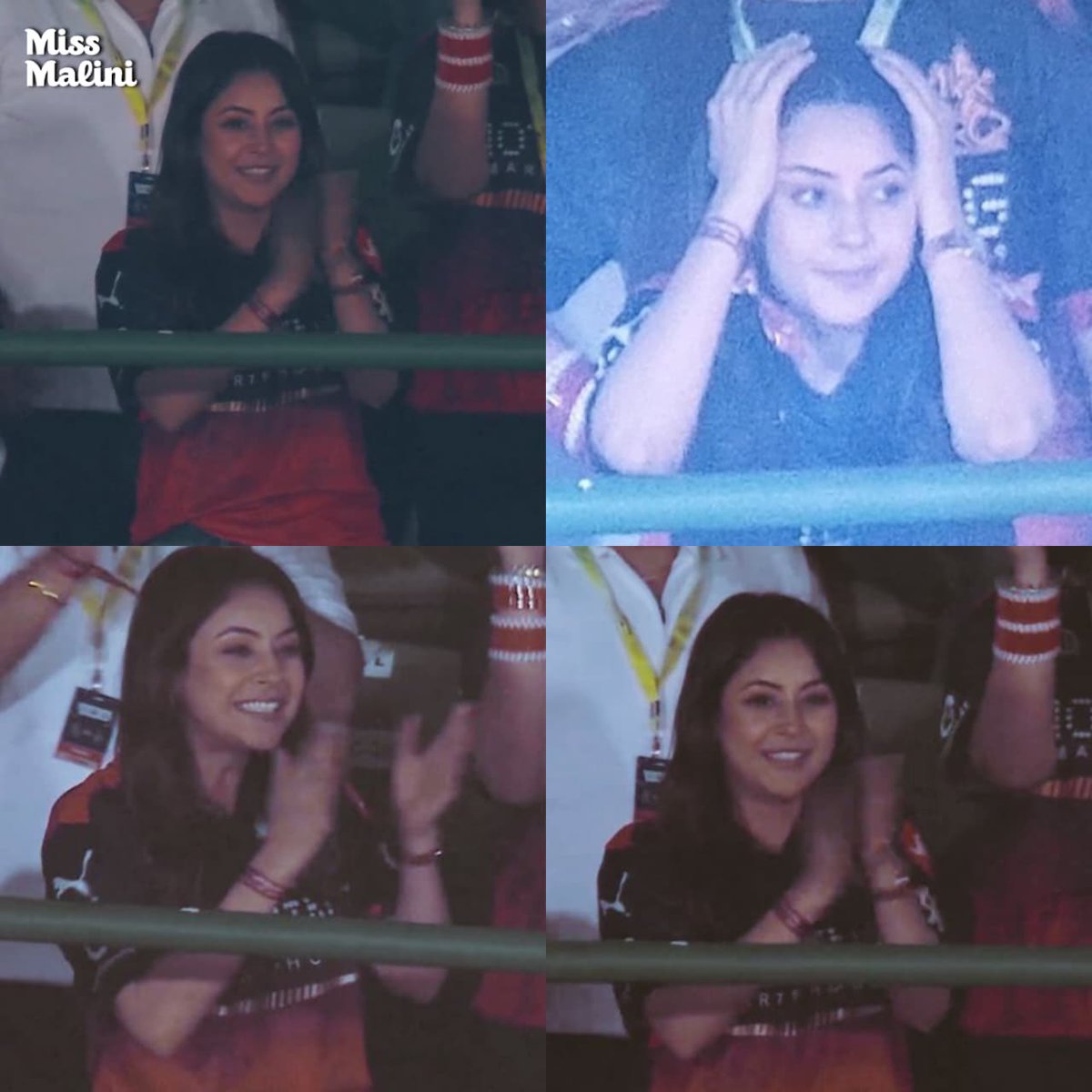 MissMalini's tweet photo. Shehnaaz Gill was seen enjoying the action during the RCB vs KKR match in IPL 2026. 😍✨

#missmalini #ShehnaazGill https://t.co/YJUmUJPHEH