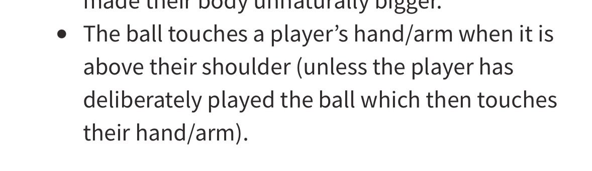 nathangreennn's tweet photo. The full explanation of why it’s a penalty:

1) Clear proof it hits his hand
2) If the ball were to have hit the corner of his forehead, it is physically impossible for the ball to go that direction
3) Any hand above shoulder height is a penalty 

Should put this to bed https://t.co/6zx1fEE43u