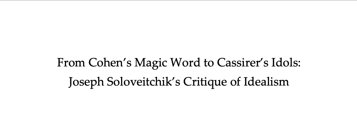 levidmorrow's tweet photo. I may eventually run out of "nobody understands Rav Soloveitchik" papers to write, but today is not the day https://t.co/ISszito0ps